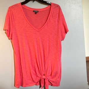 Express size large tie front shirt